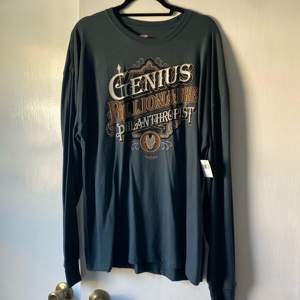 Marvel Tony Stark Iron Man Long Sleeve Shirt